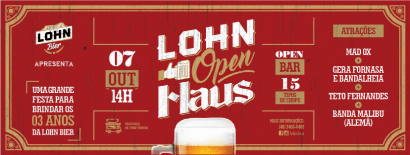 Lohn Bier comemora três  anos com a festa Lohn Open Haus